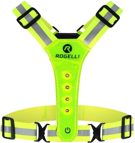 Rogelli Led Hardloopverlichting - Reflecterend Veiligheidsvest - Unisex - Fluor - Maat ONE SIZE