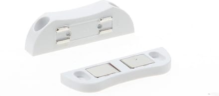 DX - Magneetsnapper - opschroevend - 6 kg - verende onderplaat - slagvaste kunststof - wit