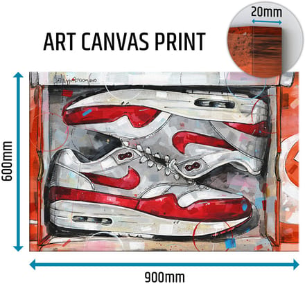Sneaker canvas shoebox OG red 90x60 cm