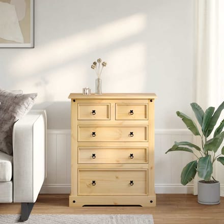 vidaXL - Ladekast - Corona - 92x48x114 - cm - massief - grenenhout