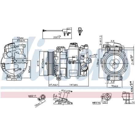 Compressor airconditioning NISSENS 890306