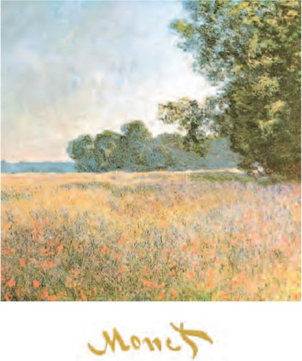 Mini kunstposter - Claude Monet - Haverveld - 24x30 cm