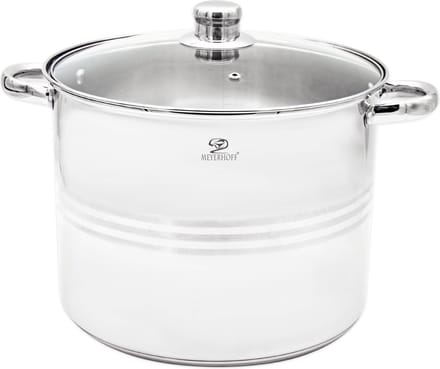 Soeppan 15 Liter – Grote Soeppan & RVS Kookpan Ø30 cm – Inductie – Glazen Deksel