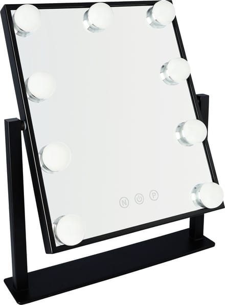 LYVION Hollywood Spiegel met LED verlichting - Make-upspiegel - Zwart