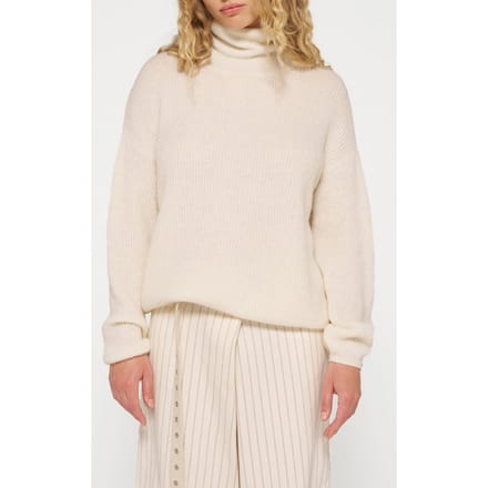 10DAYS Coll Sweater Soft Knit Ecru Größe: L | Pullover Outlet | Damen | Braun