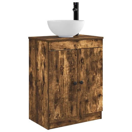 vidaXL - Badkamer - Vanity - met - Wastafel - Gerookt - eiken - 54 - x - 35 - x - 83 - cm