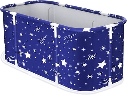 Opvouwbare Badkuip - Draagbaar Bad - Ontspanning Thuis - One-Touch Opvouwbaar - 120 cm - Sterrenblauw