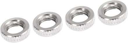 Dailygoods - Fiets Frans Type Ventieladapter Moer en Sluitring Zilver (4 Stuks)