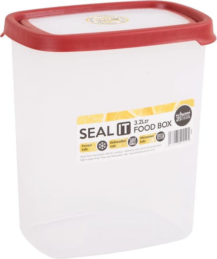 Wham Seal It Vershouddoos - Rechthoekig - 3,2 Liter - Set van 2 Stuks - Rood