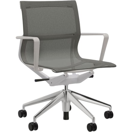 Vitra - Physix bureaustoel - gepolijst - 03 riet - soft grey - Wieltjes voor harde bodems - groen