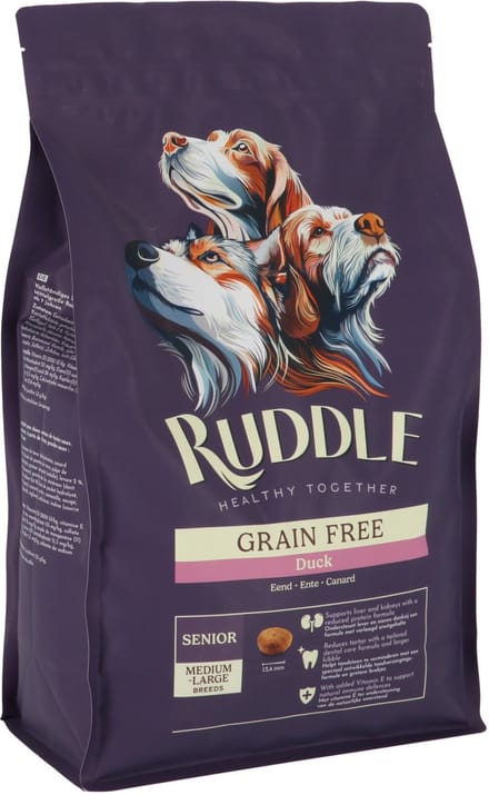 Ruddle Senior Medium & Large Breed Grainfree Eend - Hondenvoer - 12 kg