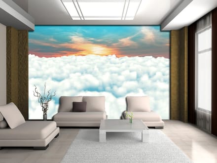 Sky Clouds Sunset Photo Wallcovering