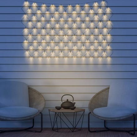 Globo Zonne-LED-lichtgordijn IP44 110 x 90 cm, 100 lampjes