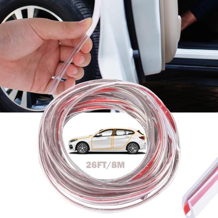 Dailygoods- Autodeurrandbescherming Transparant - U-Rubberen Afdichting - Deurbumperrand - Autodeurafdichting - Duurzaam - Schokbestendig - Deurrubber
