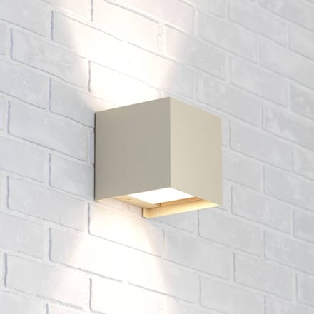 MCJ Zuza 2 wandlamp, crème, metaal, vier vleugels, 10 cm, G9