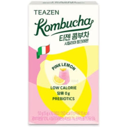 Teazen Kombucha Sicilië Roze Citroen 5g (10 Opties) #20 sticks white