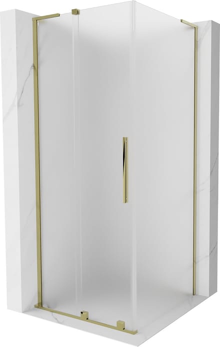 Mexen Velar L schuifbare douchecabine 110 x 110 , matglas, goud - 871-110-110-33-50