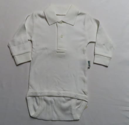 Body - Romper - Jongens - Polo - Off white - 6 maand 68