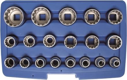 Dopsleutelset 1/2 Inch (12,5 mm) met 19 Delen - Universele Grip voor Diverse Moeren