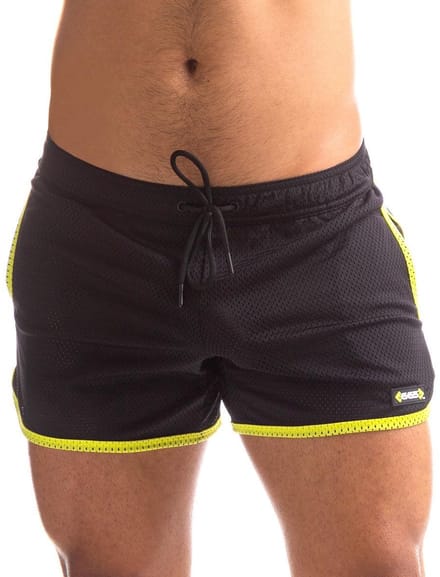 665 - Rally Shorts - Maat XL - Zwart/Geel