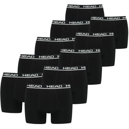 HEAD Boxershorts Basic Zwart - 10-Pack Zwarte heren boxershorts - Maat M
