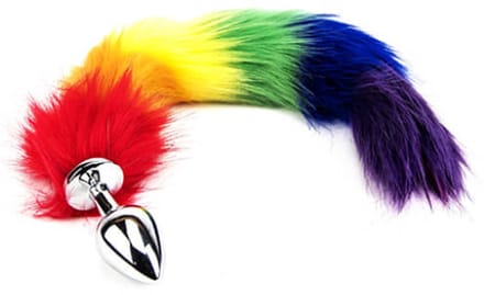 Power Escorts Rainbow Fox Tail Butt Plug – 45 cm Staart – n10780