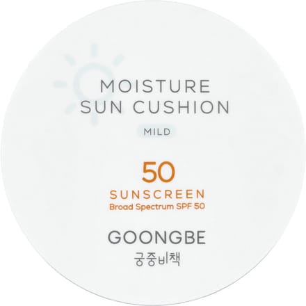 Goongbe Moisture Sun Cushion Zonnebrandcrème, Mild, SPF 50, 14g (0,49 oz) white