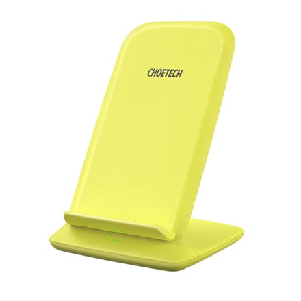 Draadloze Qi Oplaadhouder voor Smartphones - 2 Coils - 10W - Geel
