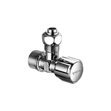 Schell Comfort hoekstopkraan met koppeling 1/2x3/8klem chroom