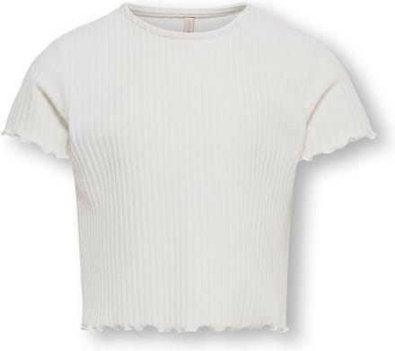 ONLY KOGNELLA S/S O-NECK TOP NOOS JRS Meisjes Top - Cloud Dancer