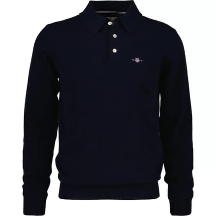 Gant 8060109 Lange Mouw Poloshirt Blauw L Man
