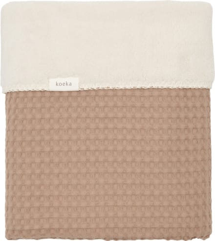 Koeka wiegdeken wafel/teddy Oslo caffe 100x75