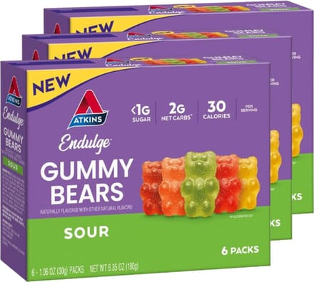 Atkins | Endulge | Gummy Bears Sour | 3 stuks | 3 x 180 gram