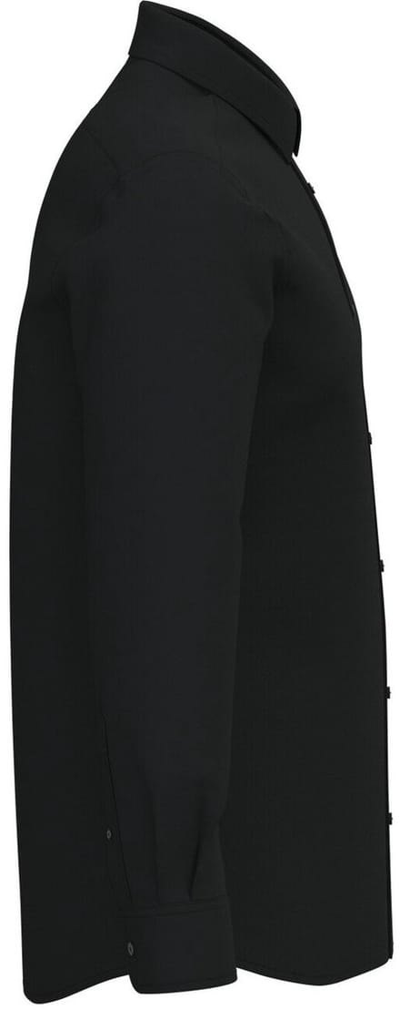 Kariban Heren overhemd Oxford lange mouwen K595 - Black - S