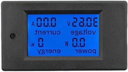 Digitale Energiemeter - Stroommeter Voltmeter - Energie Verbruik Meten - LCD Display - 100A - Zwart