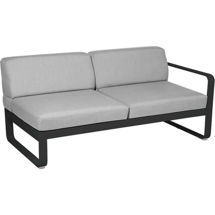 Fermob BELLEVIE 2 zits module rechts - 42 drop mat - 79 Flanelgrijs
