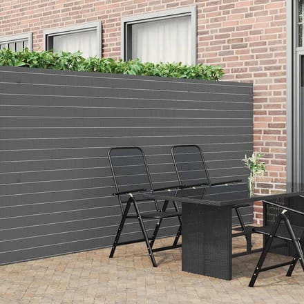 vidaXL - Tuinhek - Dubbelzijdig - Grijs - 1,8x3 - m - PVC