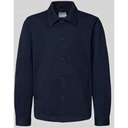 Slim fit overshirt met viscosemix