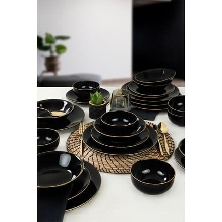 24-delige serviesset Black & Gold | Hermia