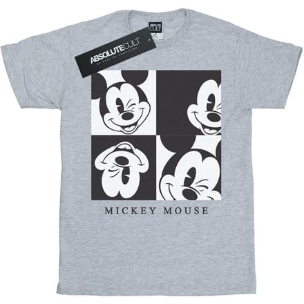 Disney Heren Mickey Mouse Knipoog T-shirt (Sportgrijs)
