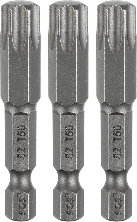 3-delige T50 Torx Schroevendraaier Bit Set Magnetisch S2 Staal