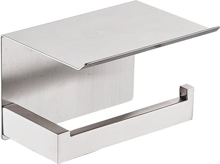 Wc-rolhouder RVS met planchet
