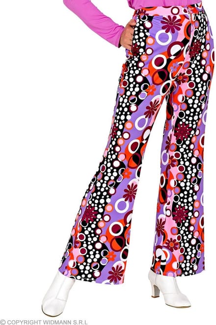 Disco broek groovy stijl jaren 70 dames
