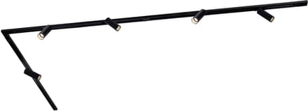 Ledvion - LED Railverlichting 3M + 5 Railspots (Zwart - Dimbaar - GU10 Fitting) - 1-Fase