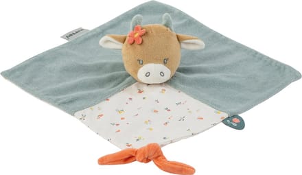 Nattou Koe Mila - Knuffeldoekje Doudou - 30x30 cm - Dusty Blauw