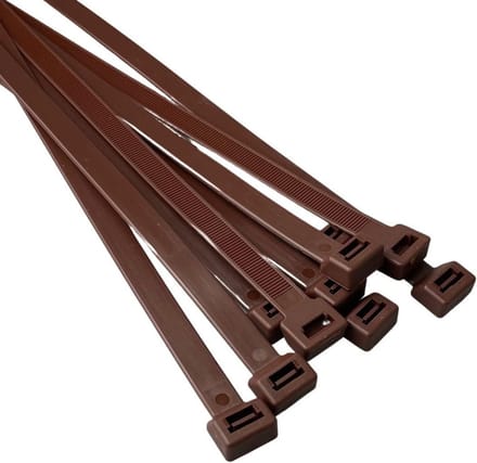 Kabelbinders - Tie Wraps Ritssluiting - Kabelbeheer Organiseren - UV-bestendig Nylon - 650 mm x 12 mm - Bruin