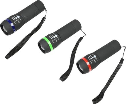 Benson Tactical LED zaklamp - 5 zoomstanden - 50 lumen - kleurenmix