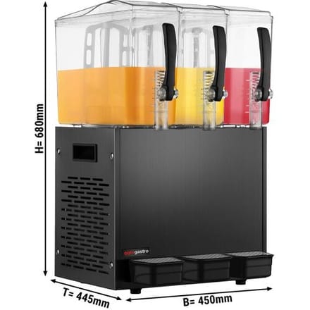 GGM Gastro Saftspender - 3x 10 Liter - Schwarz