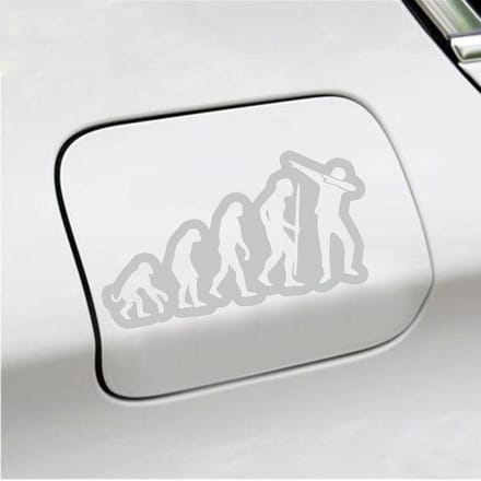 Bumpersticker - Dab - 7,7 X 14,8 - Licht Grijs