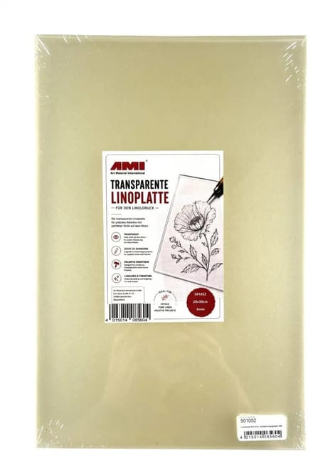 Lino soft 3 mm transparant 20 x 30 cm